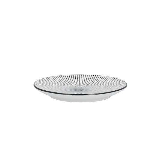 NAVIA Black Dessert Plate 19 cm Stoneware Microwave Safe