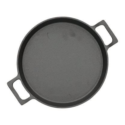 ANDREAS Cast Iron Frying Pan with Bamboo Pad 25x20 cm