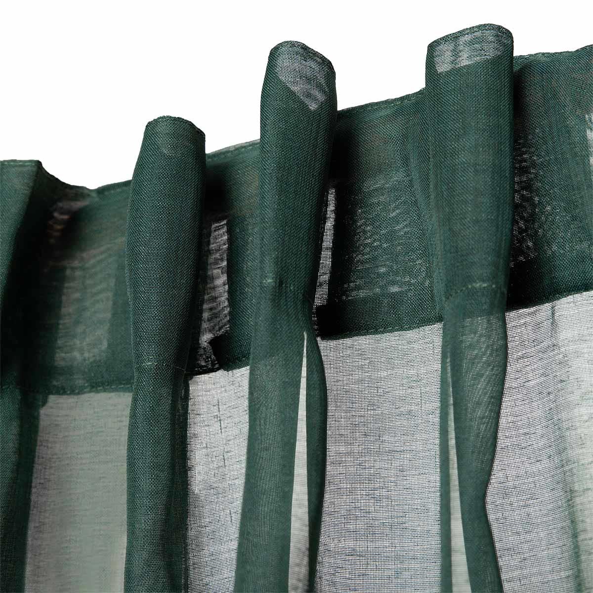 Curtain Dress ADI Green with Pompoms 140x250 cm