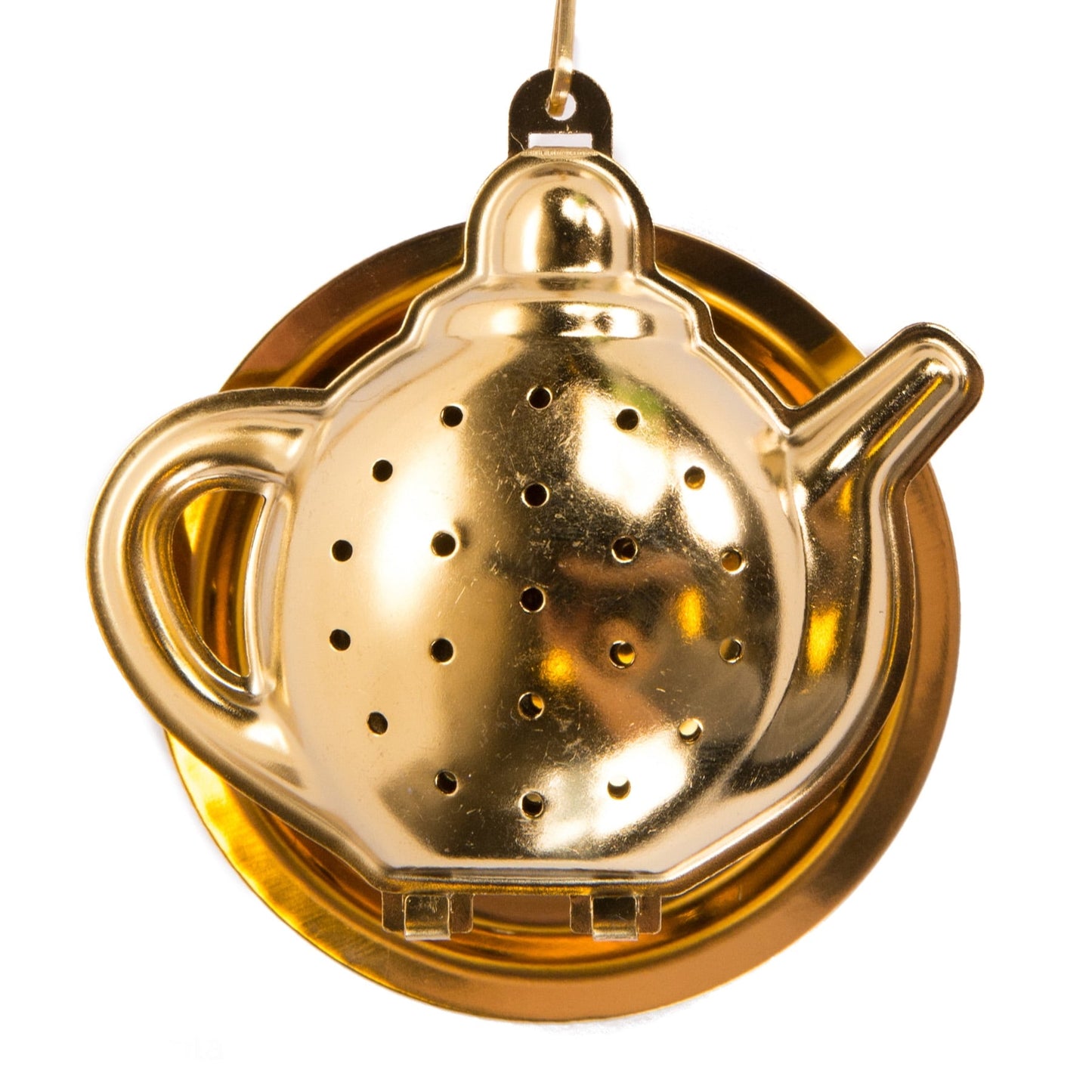 JALO Gold Teapot-Shaped Tea Brewer Stainless Steel Infuser