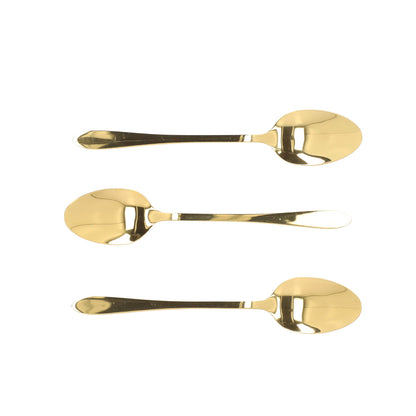 Set of spoons STILO Gold Tea Spoon Set - 3 Piece Stainless Steel