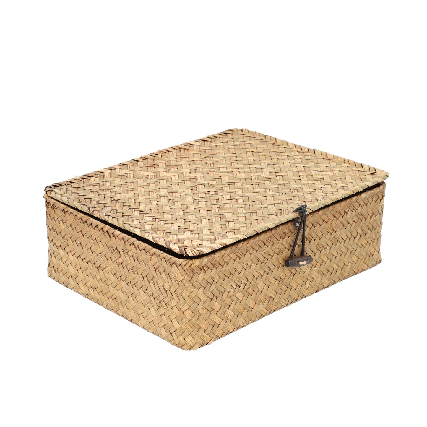 TALULAH Braided Natural Casket Woven Box 25x20x8 cm