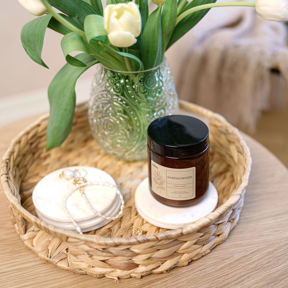 TOFU Sandalwood Scented Candle 190g