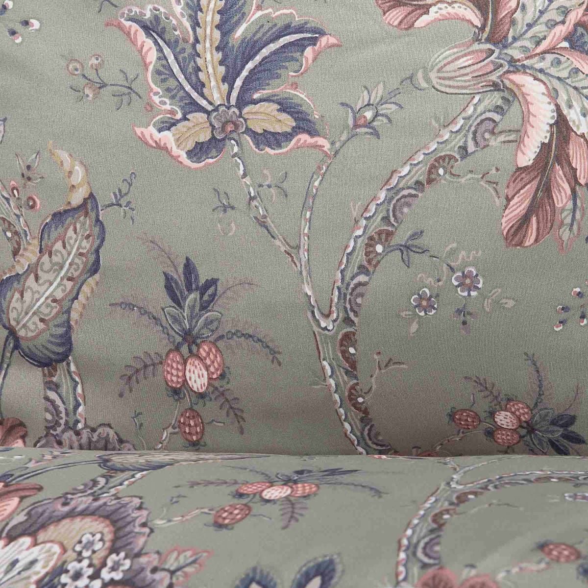 CLARAS Microfibre Grey Floral Bedding Set 200x220 cm