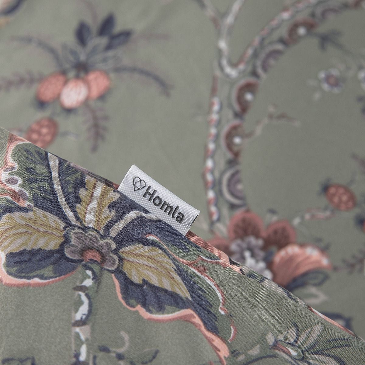 Bedding CLARAS Microfibre Floral Bed Linen Set Grey 160x200 cm