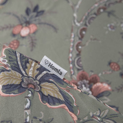 Bedding CLARAS Microfibre Floral Bed Linen Set Grey 160x200 cm