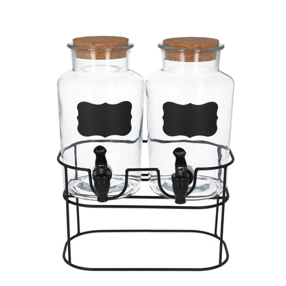 ALLOS Double Tap Glass Jar Set with 2 x 2L Jars