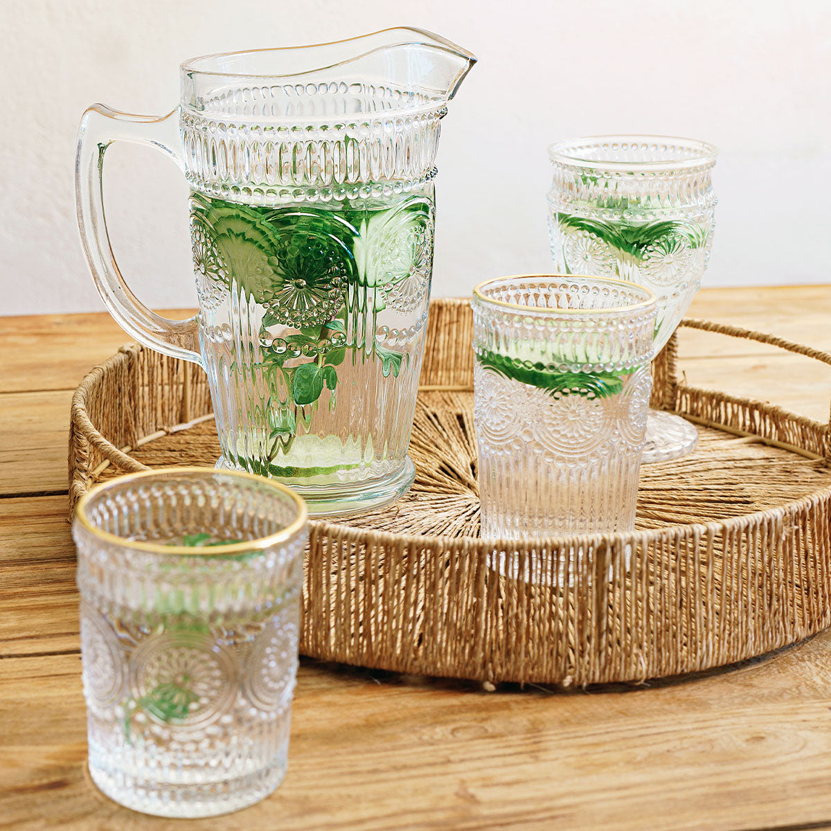 BARREL Glass Carafe Transparent 1.3L