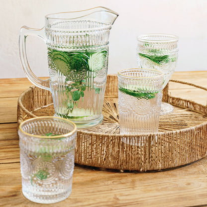 BARREL Glass Carafe Transparent 1.3L