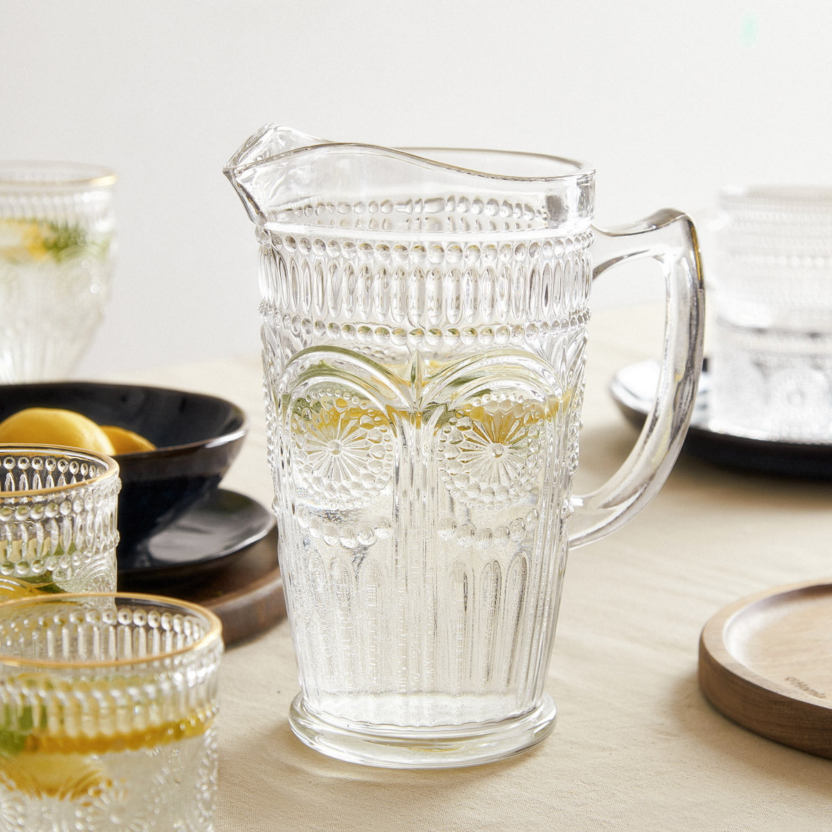 BARREL Glass Carafe Transparent 1.3L