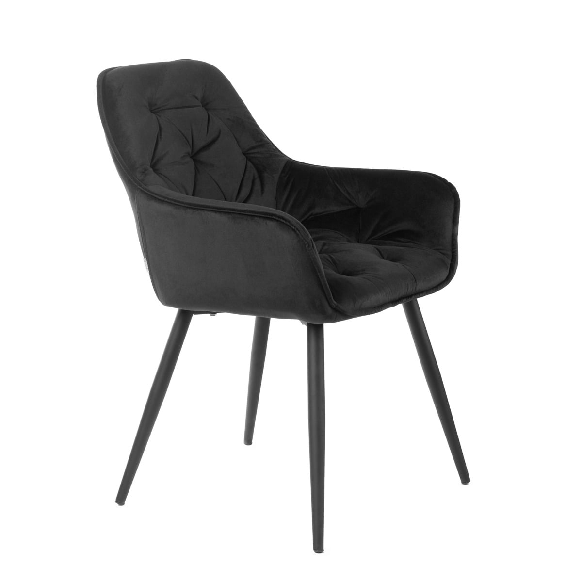 Cherry Velour Black Chair 57x63x84 cm