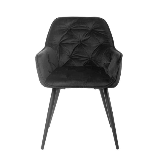 Cherry Velour Black Chair 57x63x84 cm