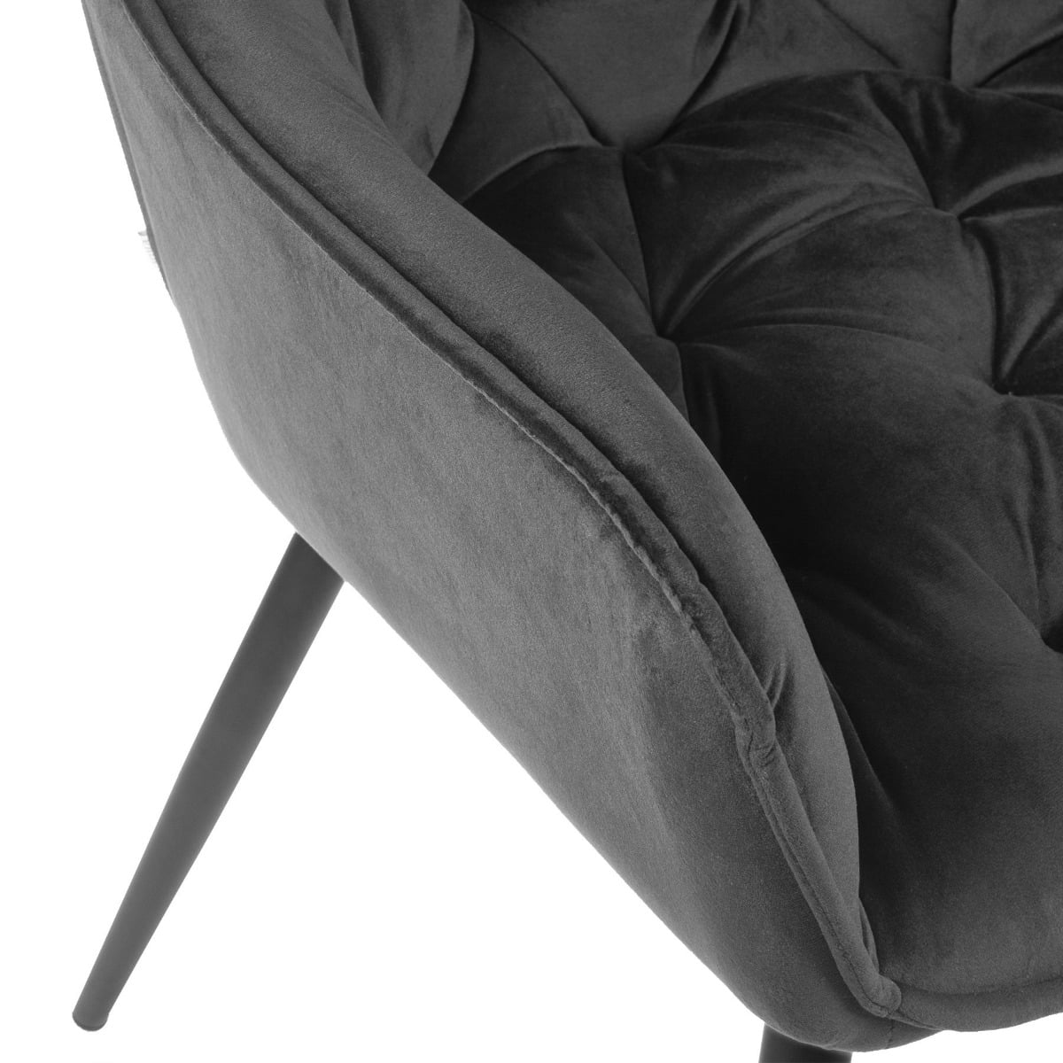Cherry Velour Black Chair 57x63x84 cm