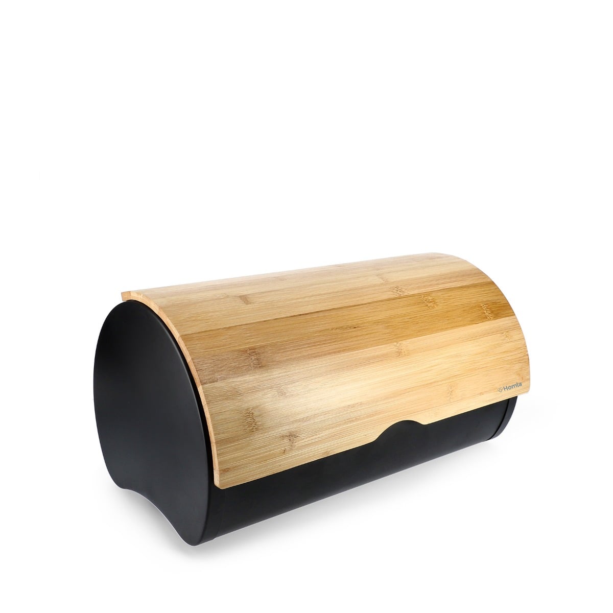 RAKEL Rounded Black Breadbox 38x25x21 cm