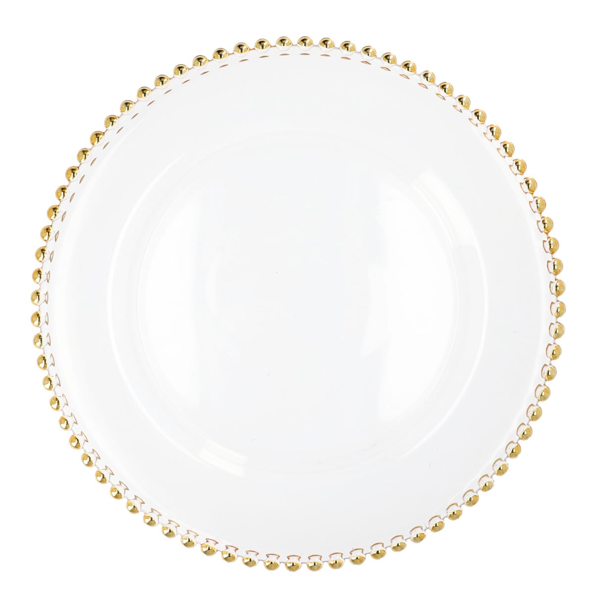 Golden Balls Glass Serving Plate 33cm