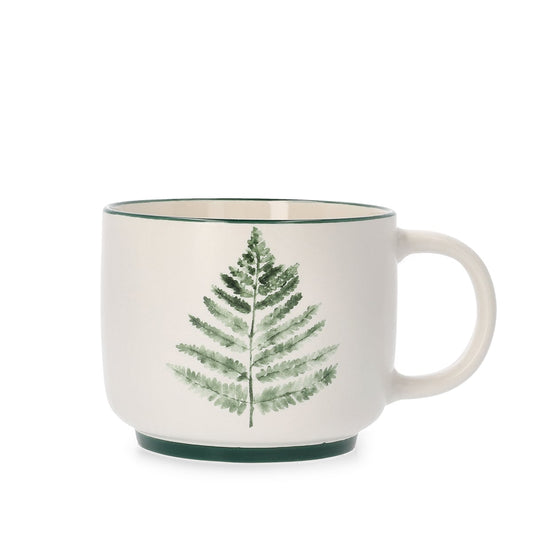 BLYDE Ceramic Mug with Fern Leaf Design 350ml