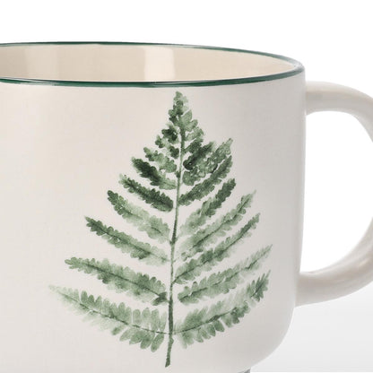 BLYDE Ceramic Mug with Fern Leaf Design 350ml