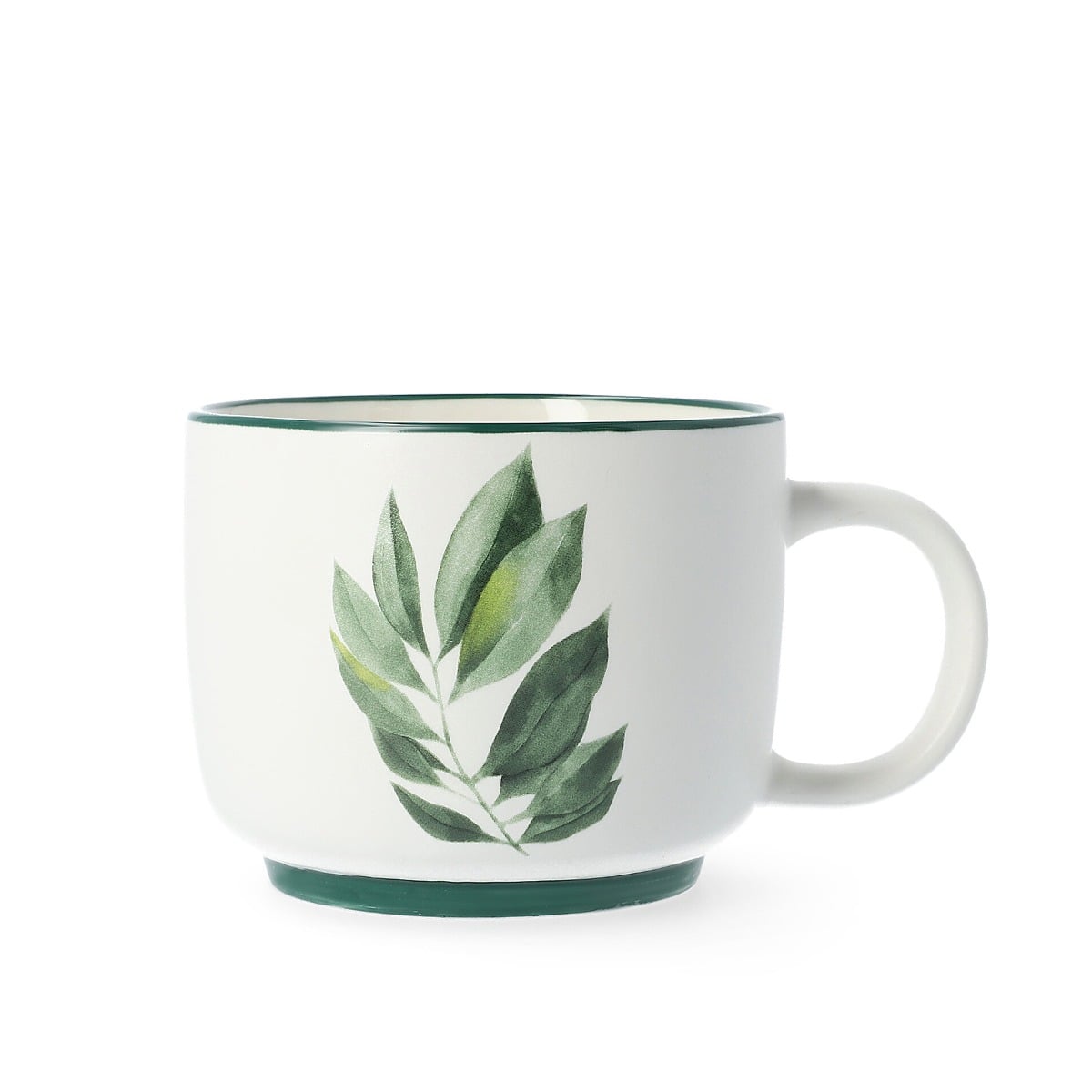 BLYDE Ceramic Mug with Rubberwood Leaf 350ml