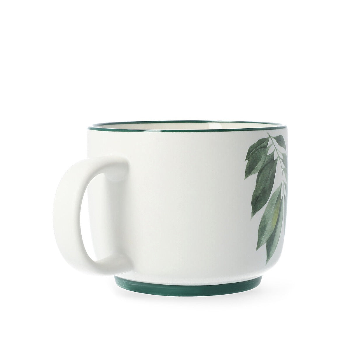 BLYDE Ceramic Mug with Rubberwood Leaf 350ml