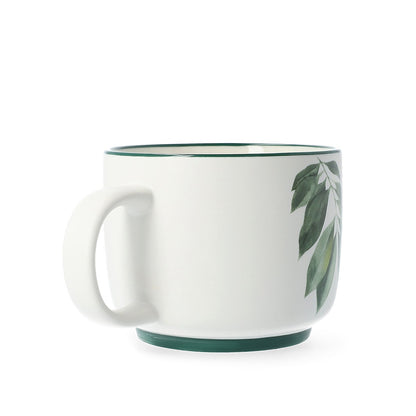 BLYDE Ceramic Mug with Rubberwood Leaf 350ml
