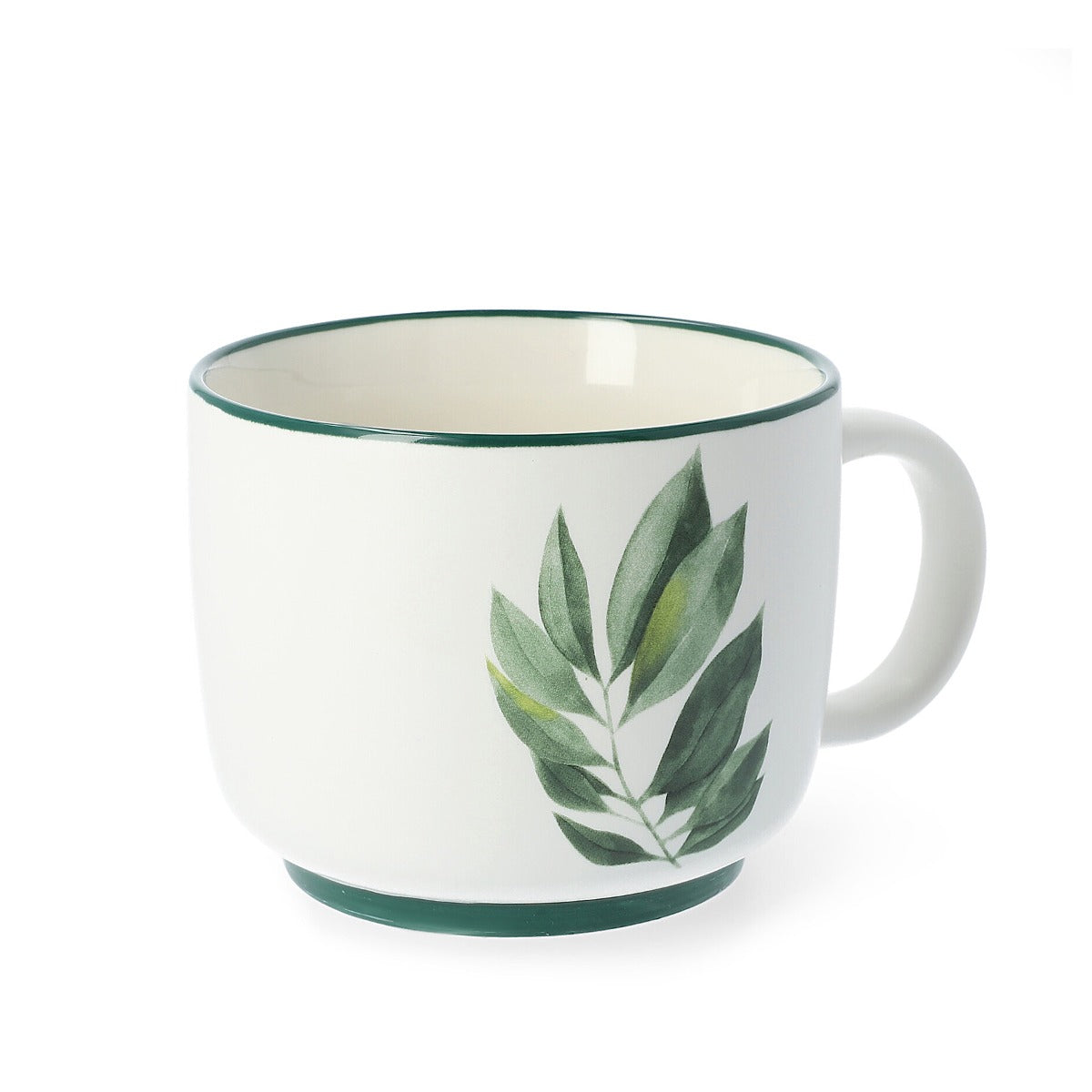 BLYDE Ceramic Mug with Rubberwood Leaf 350ml