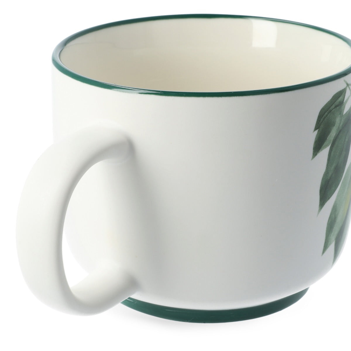 BLYDE Ceramic Mug with Rubberwood Leaf 350ml