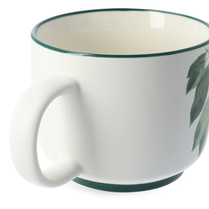 BLYDE Ceramic Mug with Rubberwood Leaf 350ml