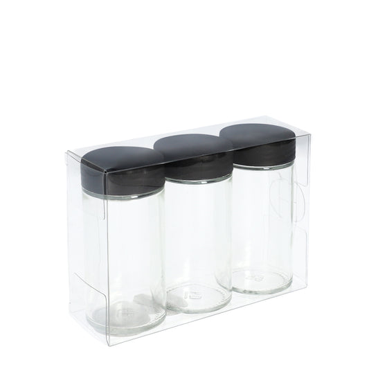 OTTO Glass Spice Jars Set of 3 with Sieve Caps