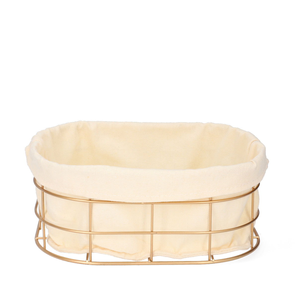 DUNCAN Gold Kitchen Basket 27x27x12 cm