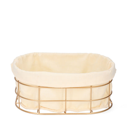 DUNCAN Gold Kitchen Basket 27x27x12 cm