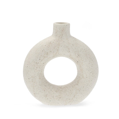 NOVO Pothole White Ceramic Vase 19x5.5x21 cm