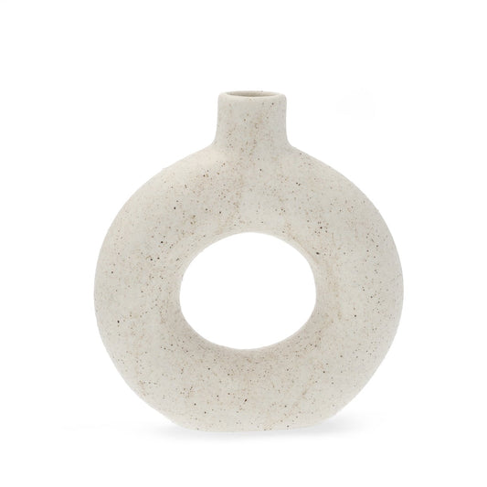 NOVO Pothole White Ceramic Vase 19x5.5x21 cm