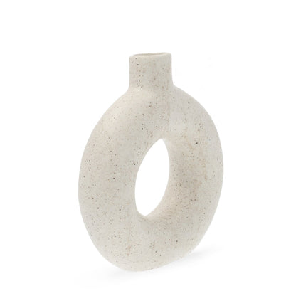 NOVO Pothole White Ceramic Vase 19x5.5x21 cm