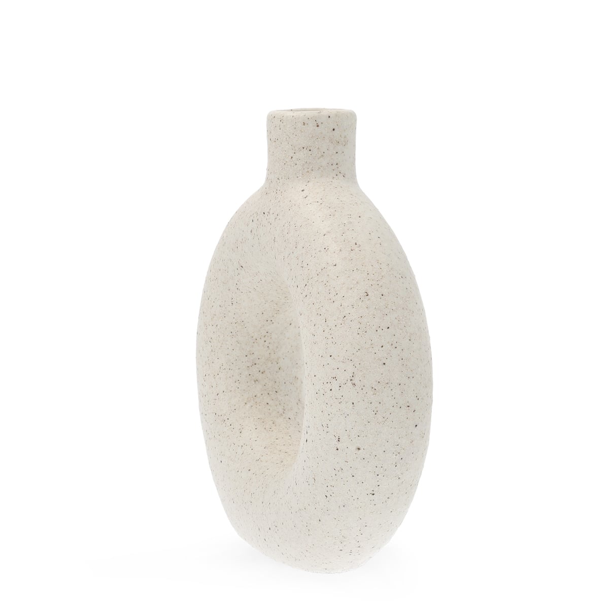 NOVO Pothole White Ceramic Vase 19x5.5x21 cm