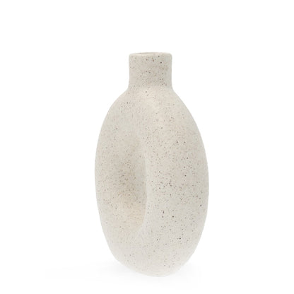 NOVO Pothole White Ceramic Vase 19x5.5x21 cm