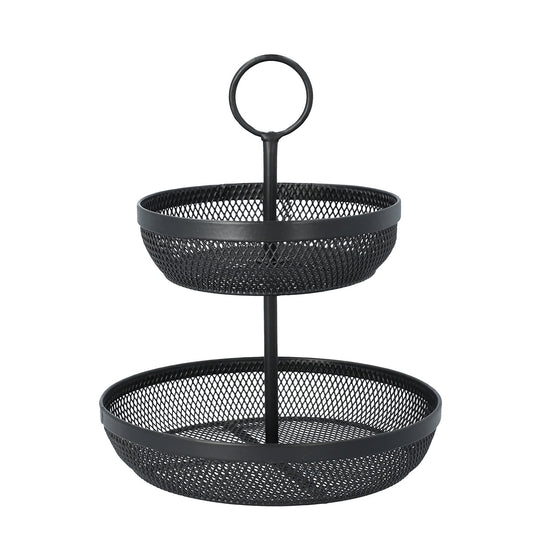 GRIDIO Two-Tier Round Kitchen Basket 31x26 cm
