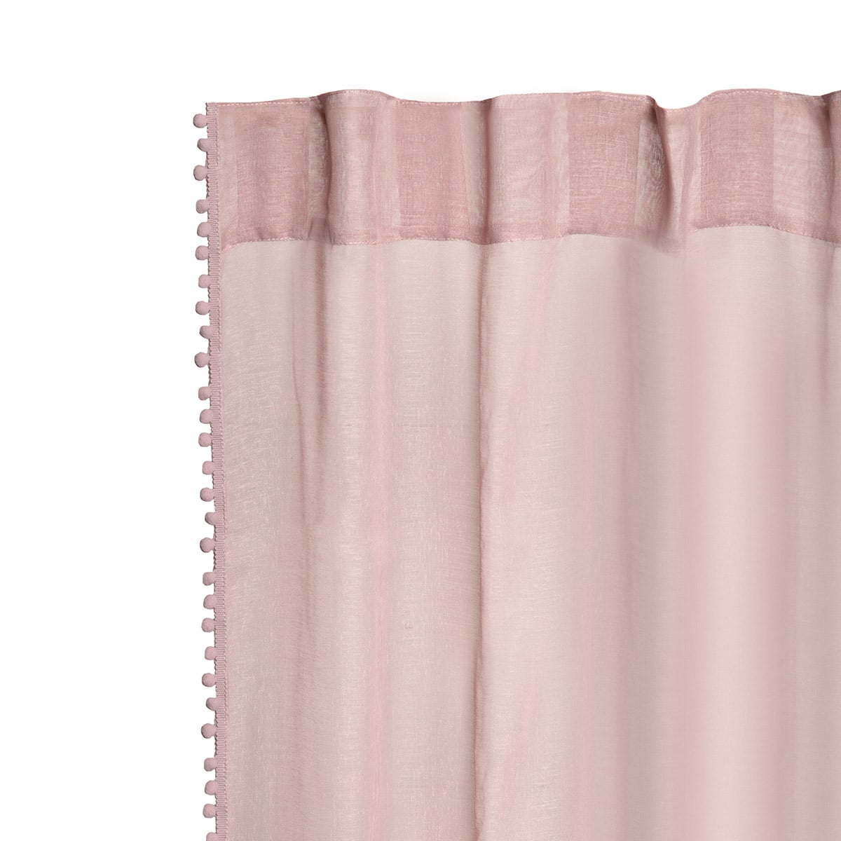 ADI Dirty Pink Pom Pom Curtain Blind 140x250 cm