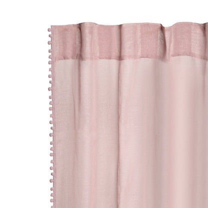 ADI Dirty Pink Pom Pom Curtain Blind 140x250 cm