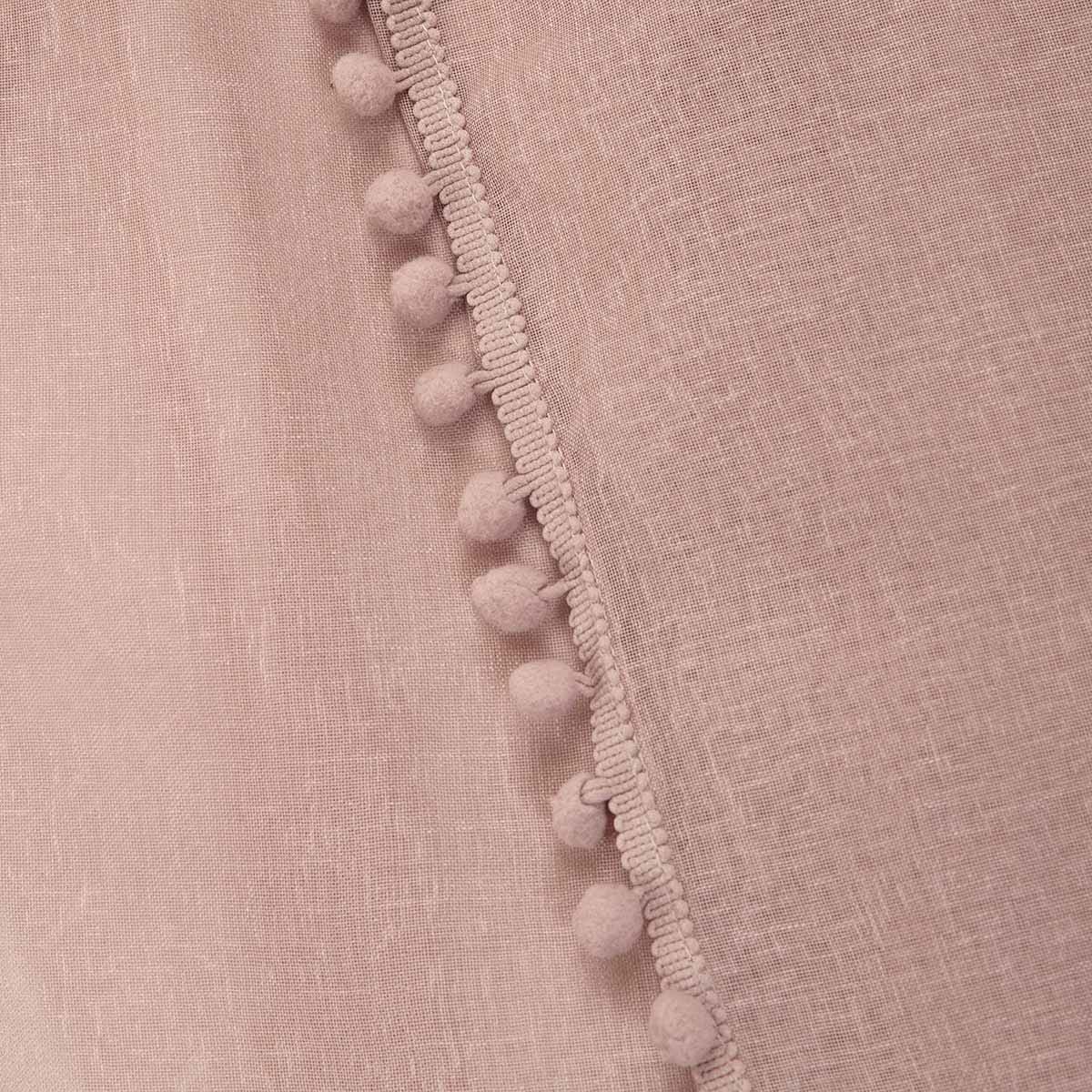 ADI Dirty Pink Pom Pom Curtain Blind 140x250 cm