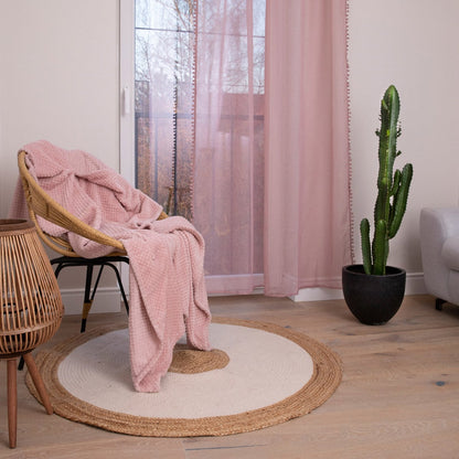 ADI Dirty Pink Pom Pom Curtain Blind 140x250 cm