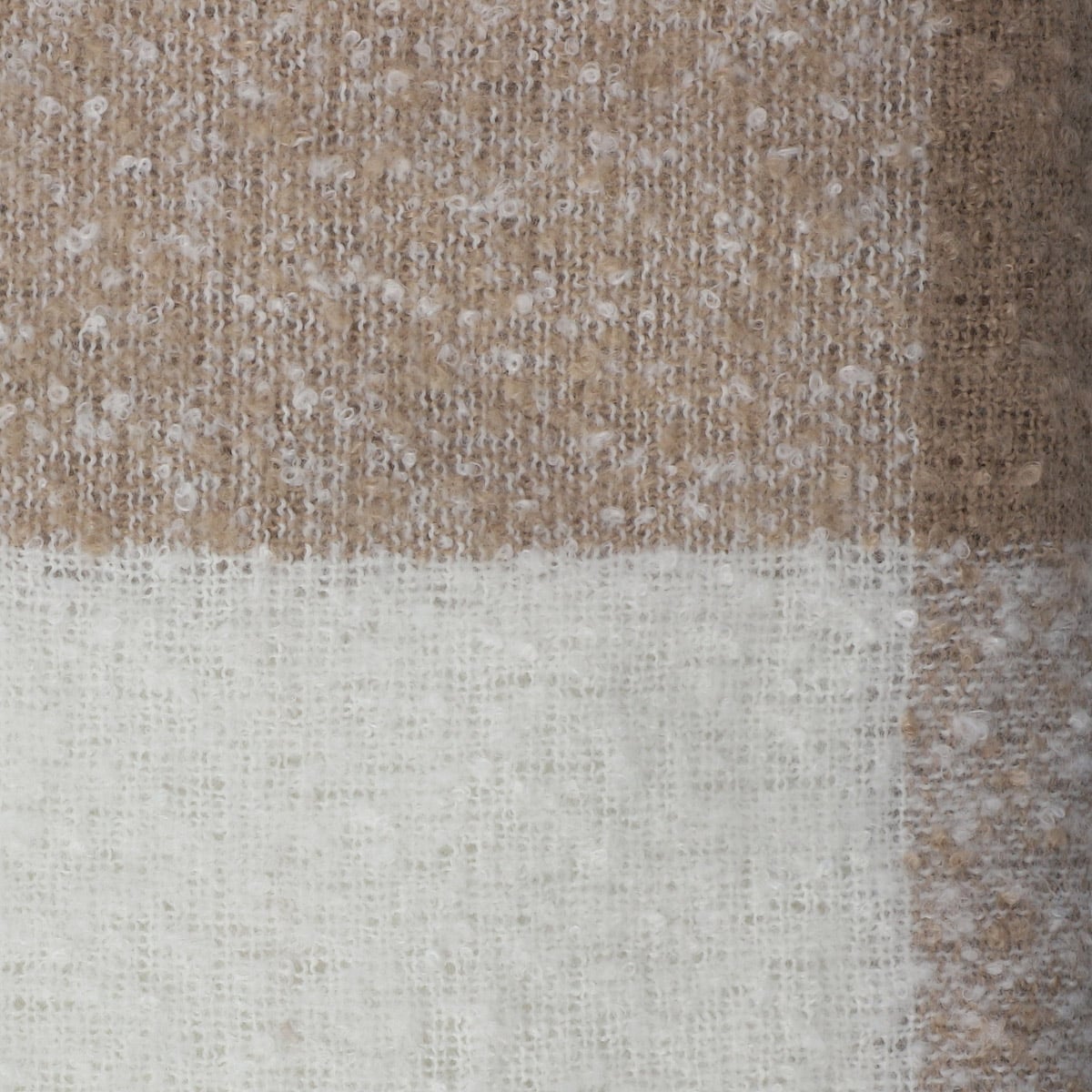 ALLORA Ecru Boucle Yarn Blanket 130x170 cm