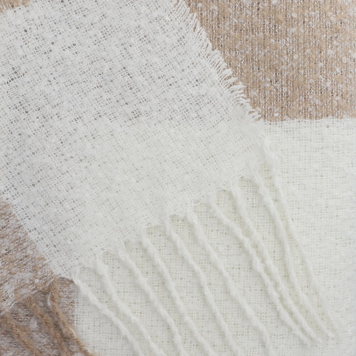 ALLORA Ecru Boucle Yarn Blanket 130x170 cm