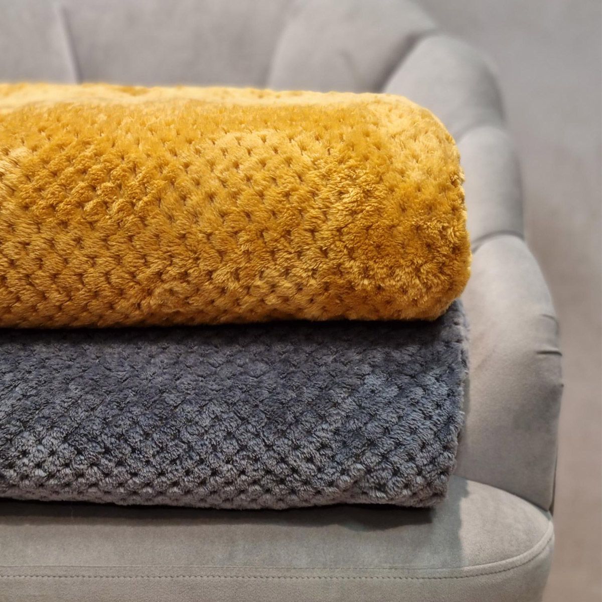 NOAH Grains of Rice Mustard Blanket 150x200 cm