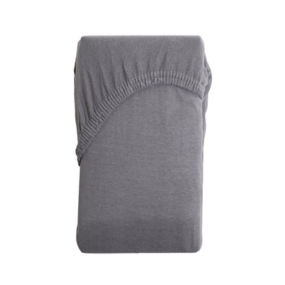 CLAIRE Grey Jersey Bed Sheet 90x200 cm