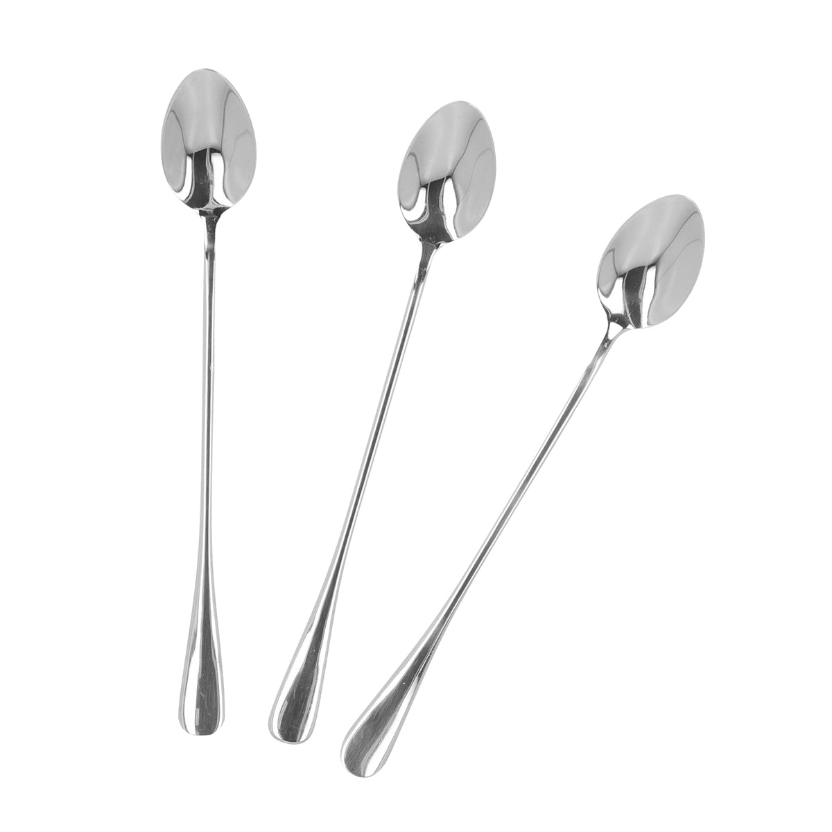 Set | STILO | Silver Latte Spoons | 3 Pcs