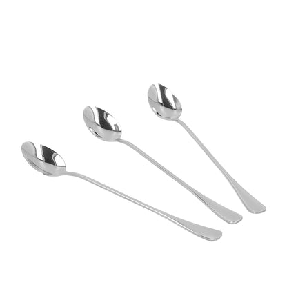 Set | STILO | Silver Latte Spoons | 3 Pcs