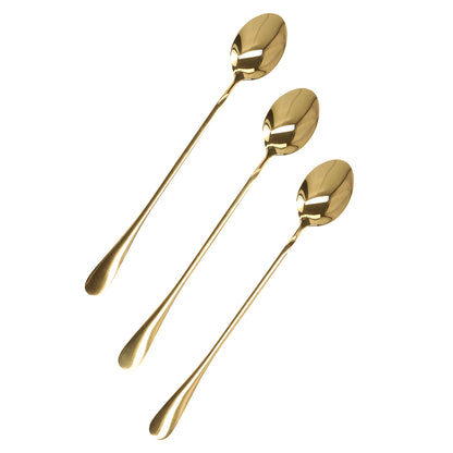 STILO Gold Latte Spoons Set of 3