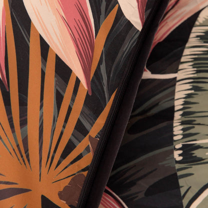 FONCE Microfibre Black Leaf Bedding Set 160x200 cm