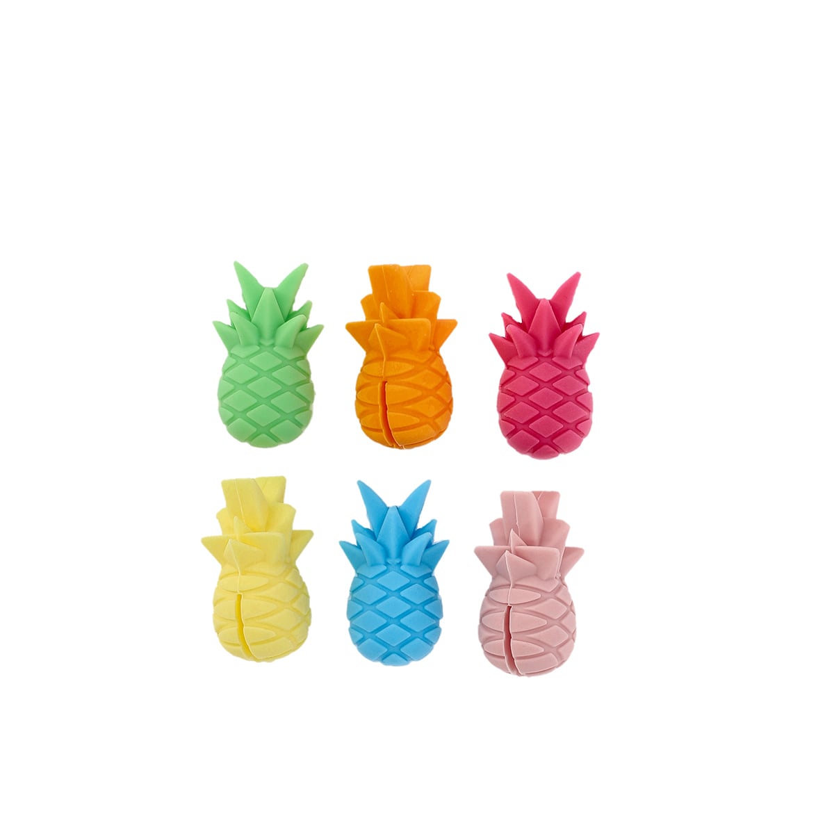 Tag set RITHI Pineapple Glass Tags Set - 6 Colorful Drink Markers