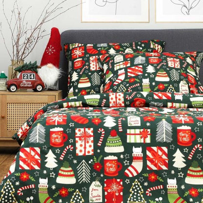SENTE Cotton Bedding Set 155x220 cm with Pillowcases